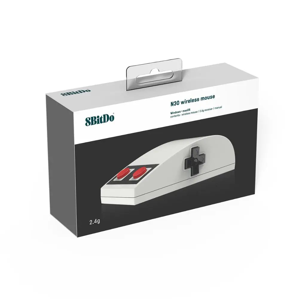 8bitdo-ratón inalámbrico N30 con panel táctil 3D, Mouse con botón de navegación d-pad, para windows, mac OS