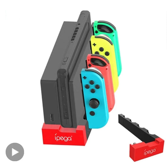 Base de carga para Nintendo Switch y Oled Joy Con, accesorios de Joycon, estación de acoplamiento, soporte de juego