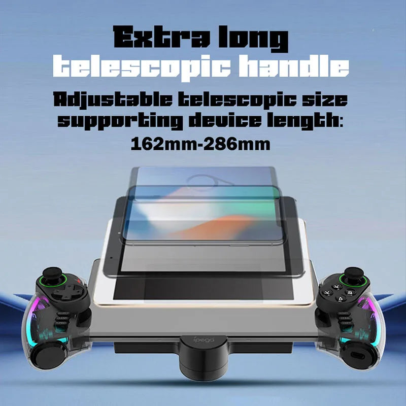 Ipega-Gamepad estirable por Bluetooth para Switch 9777, controlador de juego ajustable con vibración/luz/Turbo/Joystick, para iOS, Android y PC