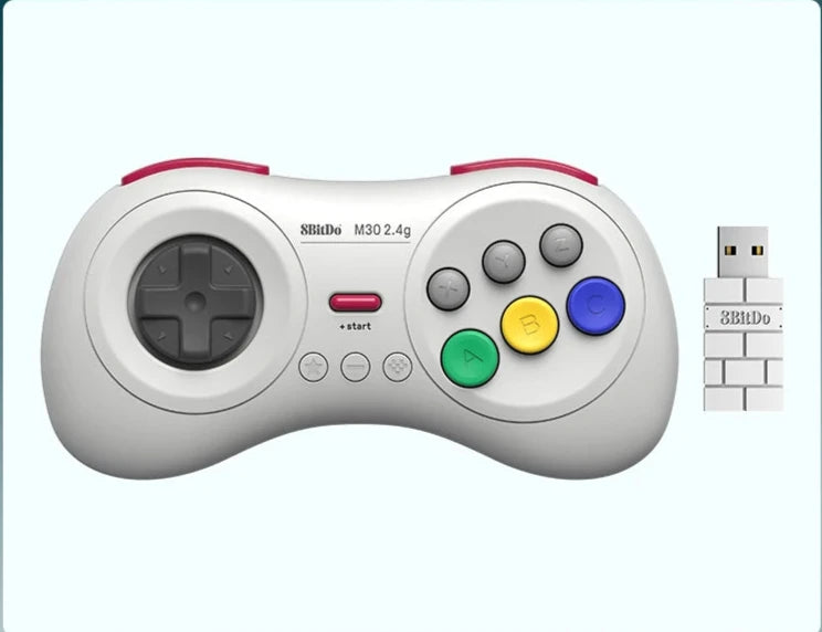 8bitdo-Control inalámbrico M30 2,4G, Gamepad para Sega Genesis Mini y Mega Drive mini-sega