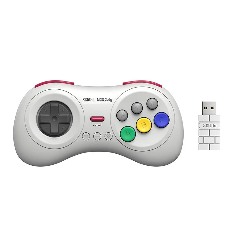 8bitdo-Control inalámbrico M30 2,4G, Gamepad para Sega Genesis Mini y Mega Drive mini-sega