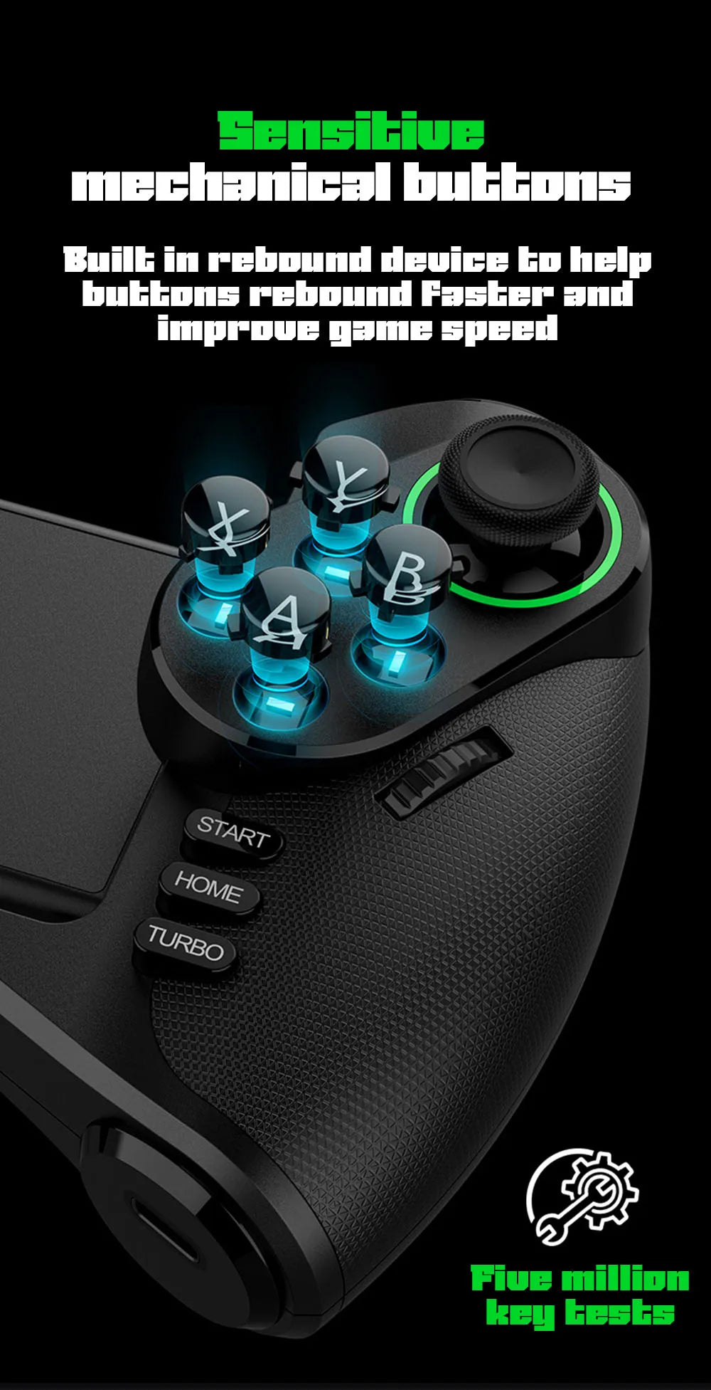 Ipega-Gamepad estirable por Bluetooth para Switch 9777, controlador de juego ajustable con vibración/luz/Turbo/Joystick, para iOS, Android y PC