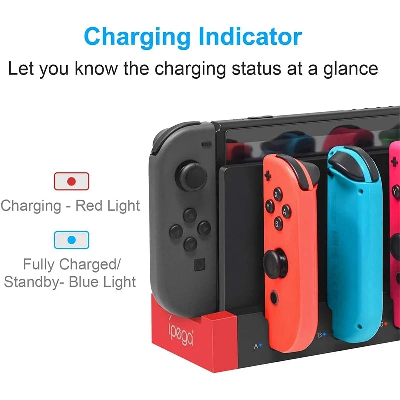 Base de carga para Nintendo Switch y Oled Joy Con, accesorios de Joycon, estación de acoplamiento, soporte de juego